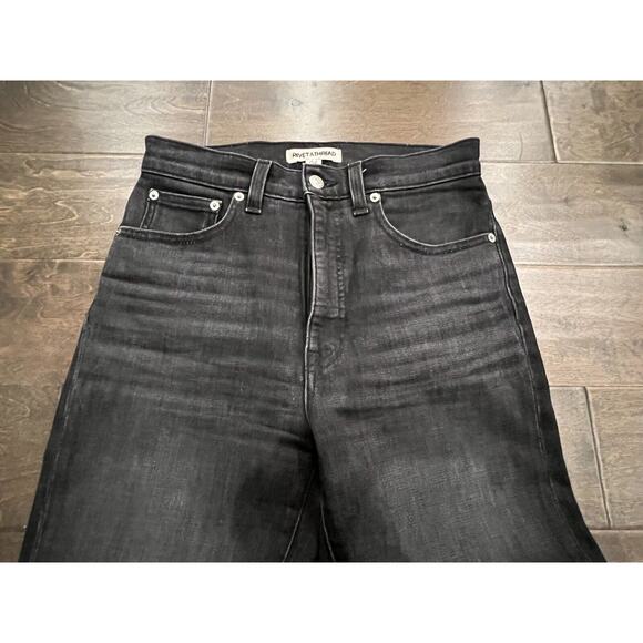 Rivet & Thread Womens Black Stretch High Rise Jeans Size 26 Made In USA Madewell - Picture 6 of 10